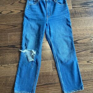 Abercrombie & Fitch Light Blue Ankle Straight Jeans